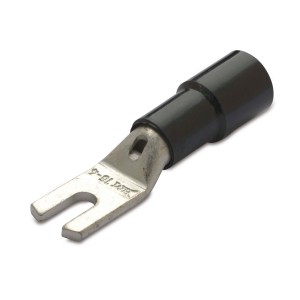 TERMINALE PENTRU CONDUCTORI DE CUPRU · IZOLATE CU NAILON · NEGRU · FURCĂ