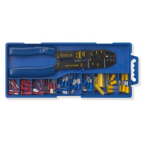 CONECTOARE RAPIDE IZOLATE 0.25÷6 + UNELTĂ DE CRIMPARE 536