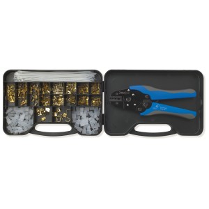 CONECTOARE RAPIDE IZOLATE 0.5÷2.5 + MANȘOANE + UNELTĂ DE CRIMPARE 531