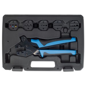 KIT · CLEȘTE DE SERTIZARE CRIMPAR + 5 MATRIȚE